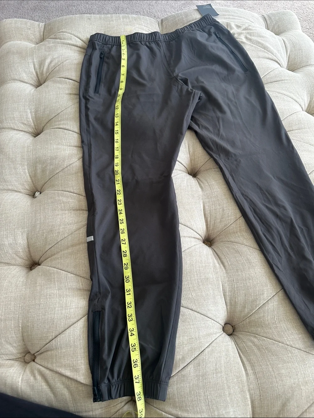 GAP Men's Dark Gray Athletic Joggers with Zip Pockets